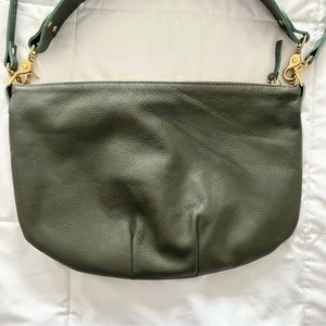 Clare V Moyen Messenger Bag in Loden Leather